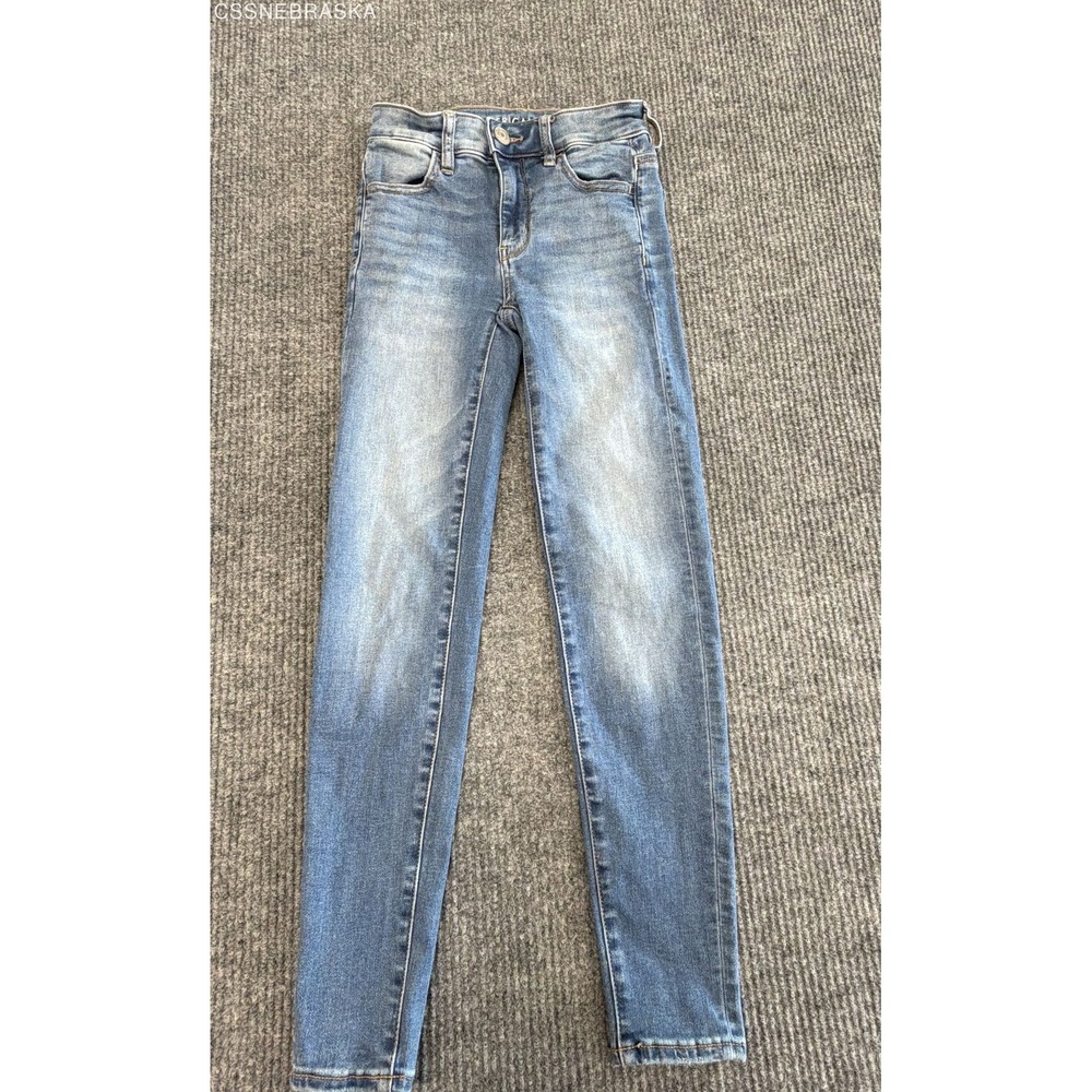 American Eagle Light Wash Blue Women's Next Level High-Waisted Jeggings Size 00